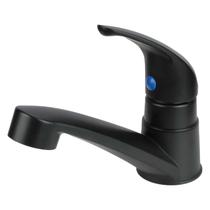 Torneira Banheiro Lavatório Fecho Rápido Abs Preto Fosco Acionamento Mono Up Cód. 1591