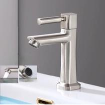 Torneira Banheiro Lavatório Lavabo Cozinha Bica Baixa Para Pia Mesa Moderno Aço Metal