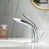 Torneira Banheiro Misturador Monocomando Elegante Prata