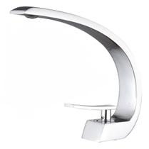 Torneira Banheiro Monocomando Cascata Curva Cromada Premium