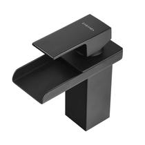Torneira Banheiro Monocomando Lavatório Cascata Preto Za-802