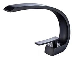 Torneira Banheiro Monocomando Luxo Preto Fosco