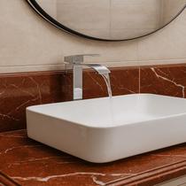 Torneira Banheiro Monocomando Quadrada Alta Cromado Torneira Banheiro Monocomando Quadrada Alta Cromado