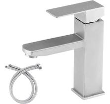 Torneira Banheiro Monocomando Quadrada Metal Cromado OU PRETO