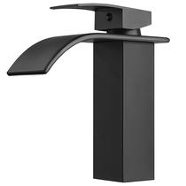 Torneira Banheiro Preta Cascata Misturador Monocomando Baixa