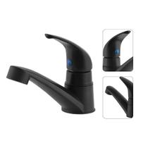 Torneira Banheiro Preta Monoup Pia Lavatório Baixa Abertura Monocomando ABS Torneira Banheiro Preta Monoup Pia Lavatório Baixa Abertura Monocomando ABS