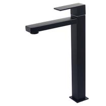 Torneira Banheiro Preto Fosco Alta Fria Inox Quadrada Moderna