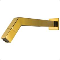 Torneira Banheiro Quadrada 1 4 de Volta Metal Dourado Brilhante