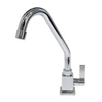 Torneira Base Quadrada Metal Tubo Inox Bancada Cromada