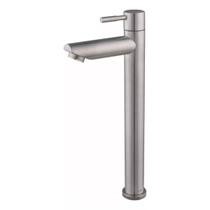 Torneira Bica Alta Lavatorio Escovada Inox 304 Redonda Pia Banheiro 1/4 De Volta Cuba de Sobrepor Apoio Bancada Lavabo