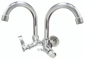 Torneira Bica Baixa Dupla Móvel Parede Pia, Cozinha Lav