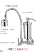 Torneira Bica Filtro Gourmet Parede Cozinha 1/4 Flexivel Torneira Bica Filtro Gourmet Parede Cozinha 1/4 Flexivel
