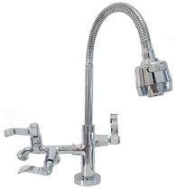 Torneira Bica Gourmet Mesa Saída Dupla Máquina 1/4 De Volta