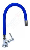 Torneira Bica Móvel Flexível Azul Cozinha De Mesa 1/4 C34 Torneira Bica Móvel Flexível Azul Cozinha De Mesa 1/4 C34