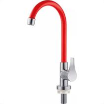 Torneira Bica Movel Pia Mesa Abs Herc Twist Vermelha 2951 - 1/4 De Volta Torneira Bica Movel Pia Mesa Abs Herc Twist Vermelha 2951 - 1/4 De Volta