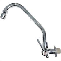 Torneira Bica Movel Pia Parede Metal Unifix - C-90 - 1/4 Volta - 2158 Cromada