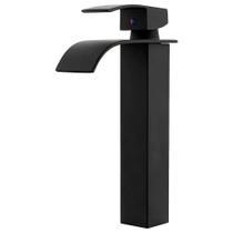 Torneira Cascata Alta com Misturador Monocomando Preta de Bancada Belcca TCA01P-BL Torneira Cascata Alta com Misturador Monocomando Preta de Bancada Belcca TCA01P-BL