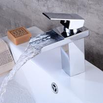 Torneira Cascata Calha Banheiro Monocomando Lavabo Quente E Fria Prata