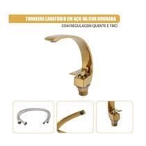 Torneira Cascata Monocomando Banheiro Lavatório Quente/ Fria - Sanitary Ware