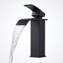 Torneira Cascata Monocomando Bica Baixa Ponente para Lavatório Banheiro em Metal Moderna Elegante para Cuba de Apoio Torneira Cascata Monocomando Bica Baixa Ponente para Lavatório Banheiro em Metal Moderna Elegante para Cuba de Apoio