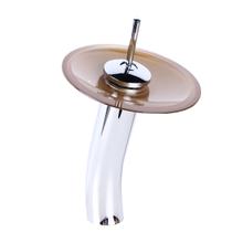 Torneira Cascata Vidro Dourado