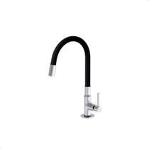 Torneira Color Luxo bancada Cano De Silicone Flexível C-66 preta