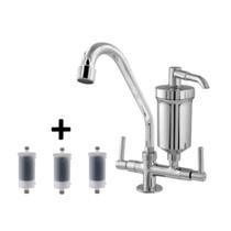 Torneira com Filtro Bica Móvel 1-4 de Volta para Bancada em Plástico ABS com Refis Inox OEM Torneira com Filtro Bica Móvel 1-4 de Volta para Bancada em Plástico ABS com Refis Inox OEM