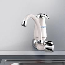 Torneira com Filtro bica movel Branca com Cromado Linha Premium