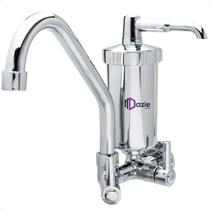 Torneira Com Filtro Bica Móvel Parede Slim 1/4 De Volta Abs