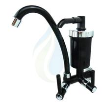 Torneira Com Filtro Cozinha Parede 1/4 De Volta Abs Preto Cód. 2072-2