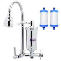 Torneira Com Filtro Cozinha Parede Bica Móvel Flexível Gourmet + 1 Refil Extra - Dazie Metais