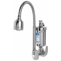 Torneira Com Filtro Cozinha Parede Gourmet Bica Móvel Flexível Cromada Soft Inox Torneira Com Filtro Cozinha Parede Gourmet Bica Móvel Flexível Cromada Soft Inox