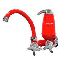 Torneira com Filtro de Bica Móvel Quadriseta Vermelha Cromada - 1006-0050 - ACQUABIOS