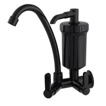 Torneira Com Filtro de Parede 1/4 De Volta ABS - Preta