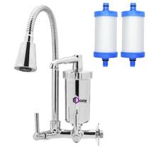 Torneira Com Filtro Gourmet Parede Cone + 1 refil extra