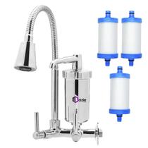 Torneira Com Filtro Gourmet Parede Cone + 2 refil extra