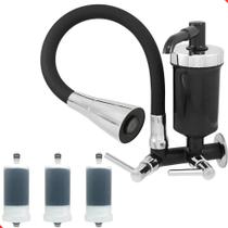 Torneira Com Filtro Parede Gourmet Flexível + 3 Refil Vela P