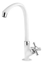 Torneira Coz Mesa Alta Mov Cross Branco/cromad 1/2 Tigre Torneira Coz Mesa Alta Mov Cross Branco/cromad 1/2 Tigre