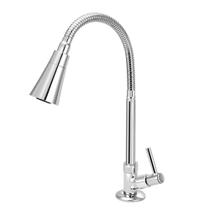 Torneira Cozinha Alavanca De Mesa Tubo Gourmet Cone 1/4V