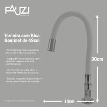 Torneira Cozinha Bancada Bica Gourmet Grey 1/4 Volta - FAUZI