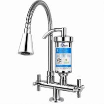 Torneira Cozinha Bancada Filtro Cone Flexível 2 Jatos Chuveirinho Refil Incluso Pia 1/4 de Volta Torneira Cozinha Bancada Filtro Cone Flexível 2 Jatos Chuveirinho Refil Incluso Pia 1/4 de Volta