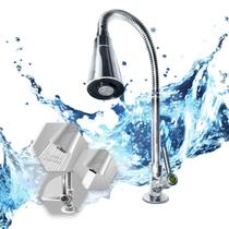 Torneira Cozinha Bancada Gourmet Cromado Metal Inox Crie & Construa