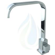 Torneira Cozinha Bancada Quadrada Alta Metal Super Luxo Ponta Curva Cód. 6001