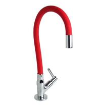 Torneira Cozinha Colorida Cano De Silicone Flexível Luxo Bancada C-66 Várias Cores Cód. 5301