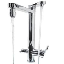 Torneira Cozinha com Filtro Bancada Monocomando Gourmet Saída Dupla