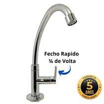 Torneira Cozinha Cromada Mesa Bancada Bica Movel Arejador Abs