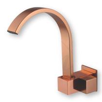 Torneira Cozinha de Parede Cascata Rose Gold Bica Movel Baixa - Home Neth