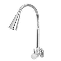 Torneira Cozinha De Parede Tubo Gourmet Cone Duplo Jato 1/4v