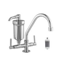 Torneira Cozinha Filtro Bica Móvel Bancada Metal Cromada + Refil Avulso