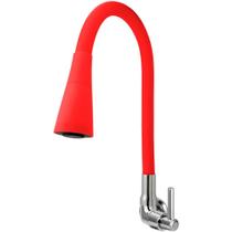 Torneira Cozinha Flexível Cone 2 Jatos Vermelha Parede - Tfc